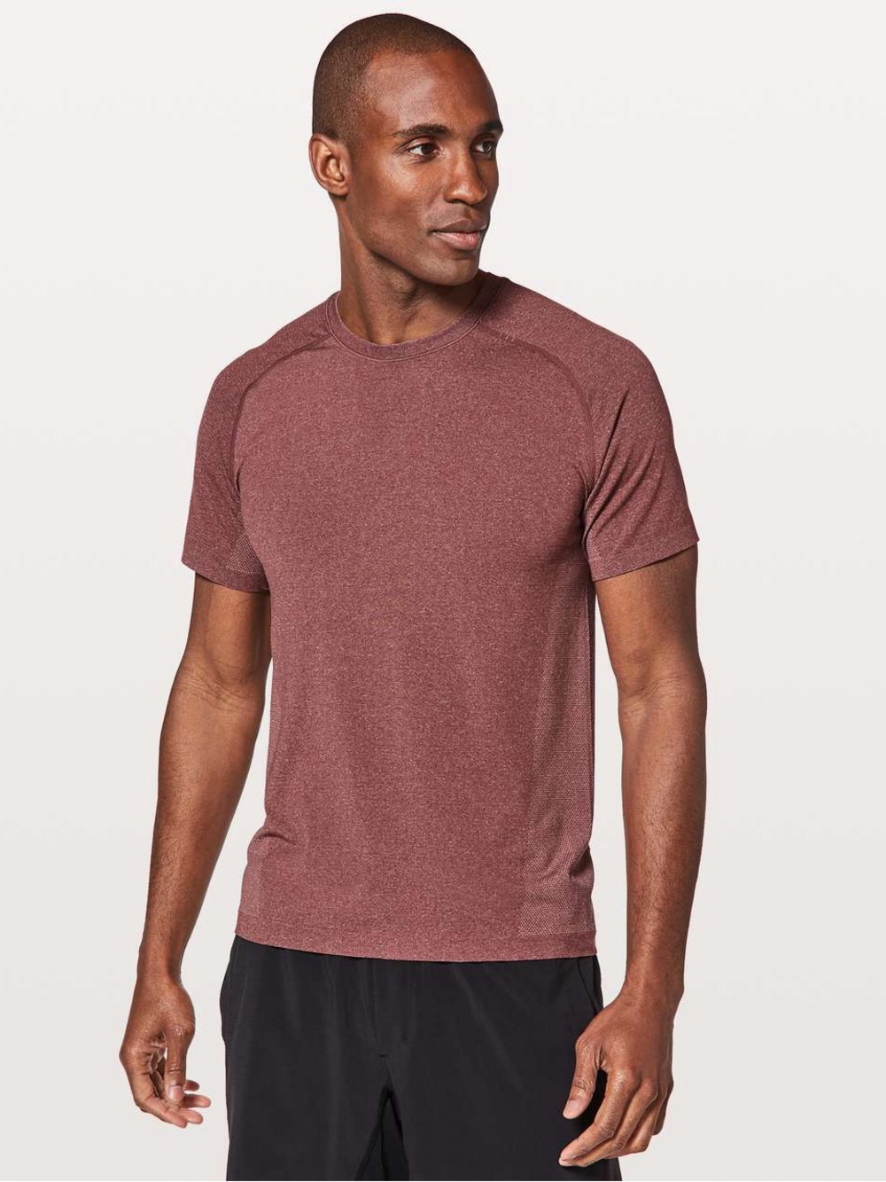 LULULEMON METAL VENT TECH SHORT SLEEVE TRAINING SHIRT BURGUNDY HEATHER XL